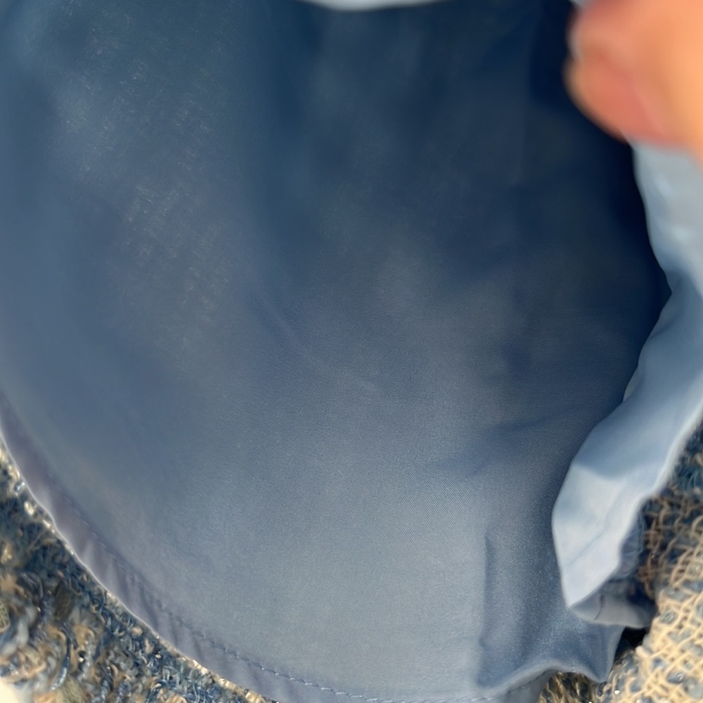 🆕 Generation Love Faye Tweed Knit Shorts Light Blue Multi With Pockets - Picture 10 of 13